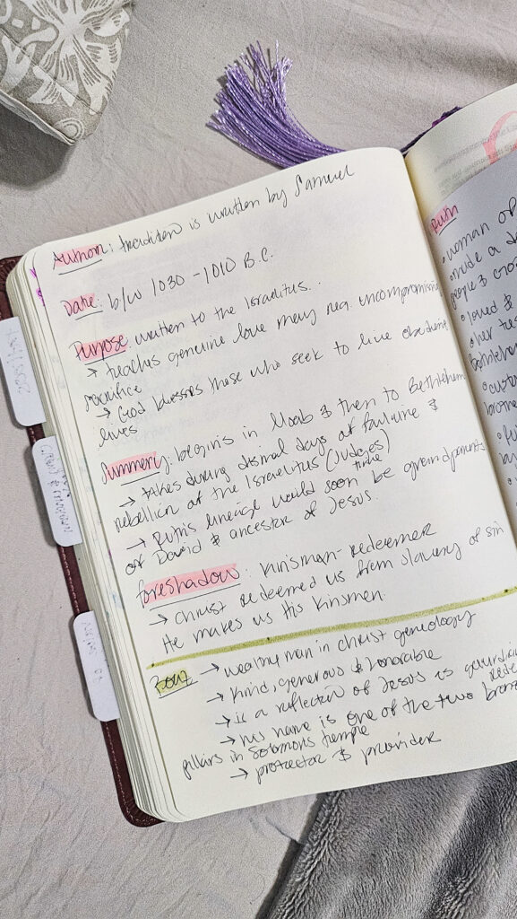 study format for bible study 