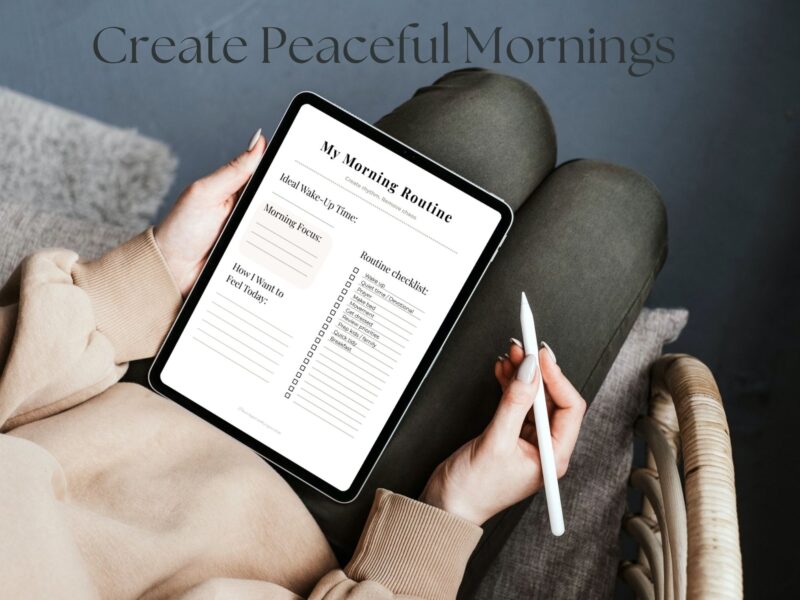 digital planner for peaceful mornings